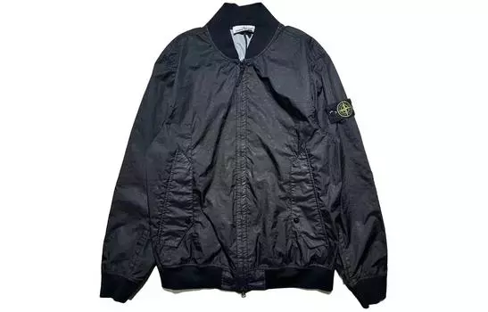 Куртка мужская Stone Island с тканевыми вставками, черный