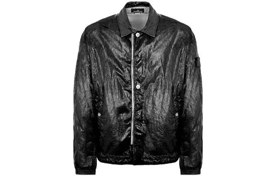 Куртка мужская Stone Island с мятым эффектом, черный