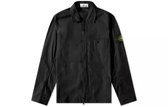 Куртка мужская Stone Island Logo с карманом, черный