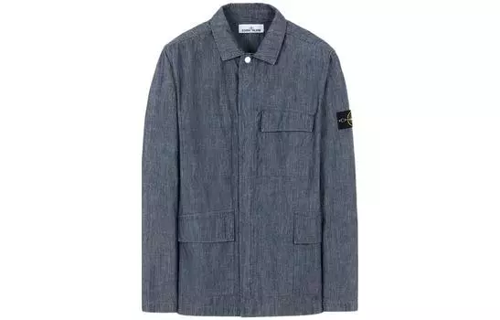 Куртка мужская Stone Island с карманами, серо-синий