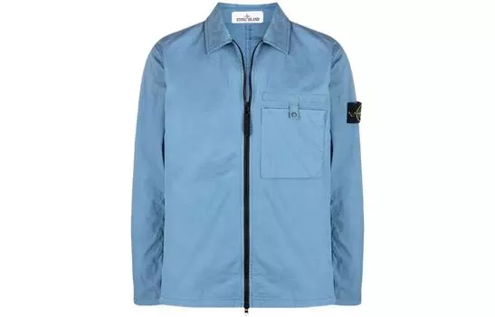 Куртка мужская Stone Island с карманом на заклепке, синий