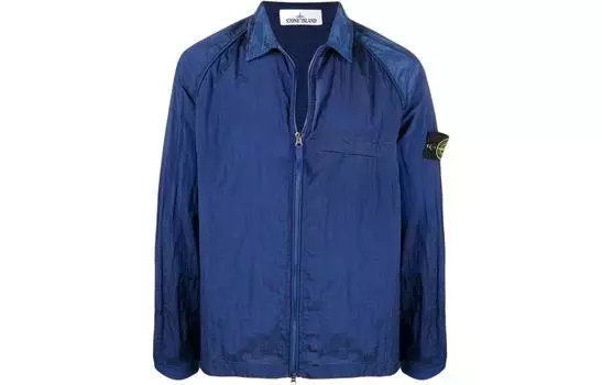 Куртка мужская Stone Island с нашивкой логотипа, синий
