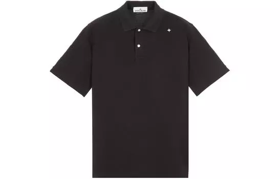 Рубашка-поло Stone Island Stellina Series мужская, черный