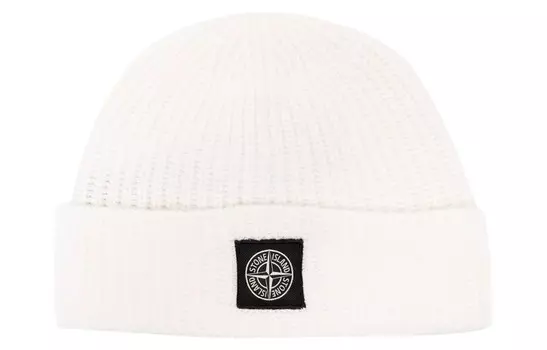 STONE ISLAND Мужская шапка-бини, Белый