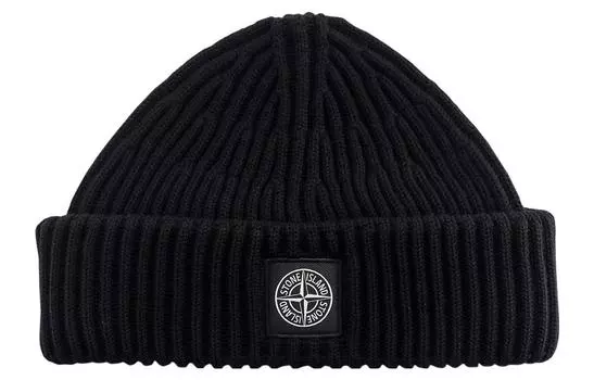 STONE ISLAND Мужская шапка-бини, Black