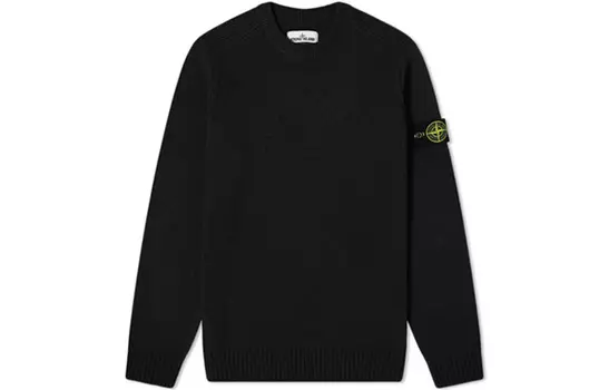 Толстовка мужская Stone Island с нашивкой, черный