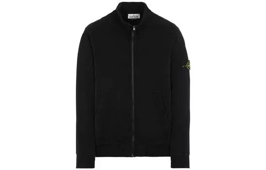 Толстовка на молнии Stone Island мужская, черный
