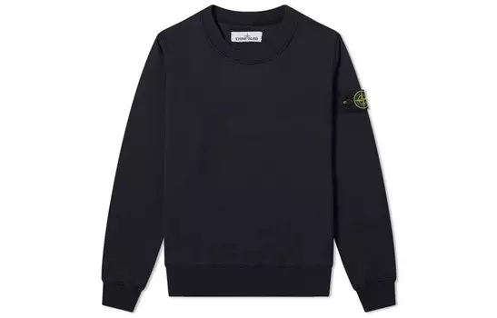 Stone Island Мужская толстовка с круглым вырезом черная