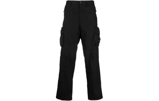 Брюки-карго Stone Island с карманами, черный