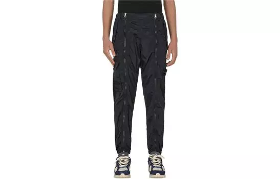 Брюки мужские Stone Island с молнией на штанинах, черный
