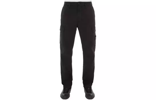 Брюки мужские Stone Island с карманом на штанинах, черный