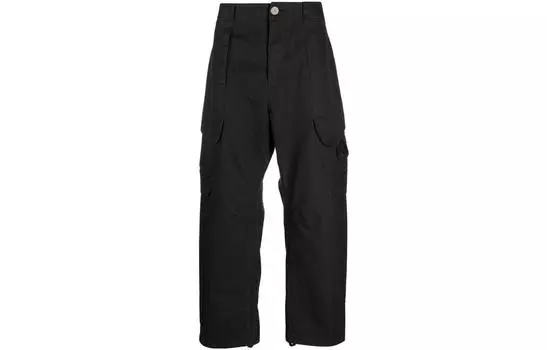 Брюки мужские Stone Island с карманами по бокам, черный