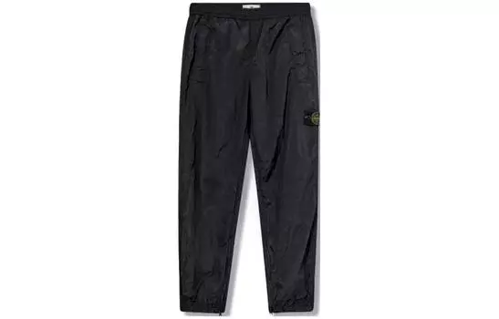Брюки мужские Stone Island с нашивкой, черный