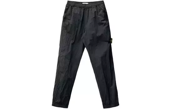 Брюки мужские Stone Island с логотипом нашивкой, черный