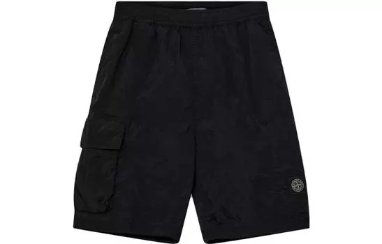 Шорты мужские Stone Island с мини логотипом, черный