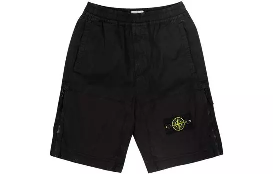 Шорты мужские Stone Island Casual с логотипом, черный