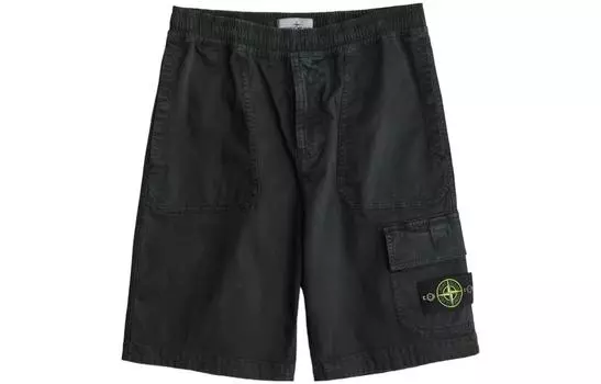 Шорты-карго мужские Stone Island с карманом, черный