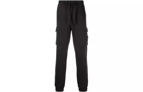 STONE ISLAND Мужские трикотажные спортивные штаны, цвет Black
