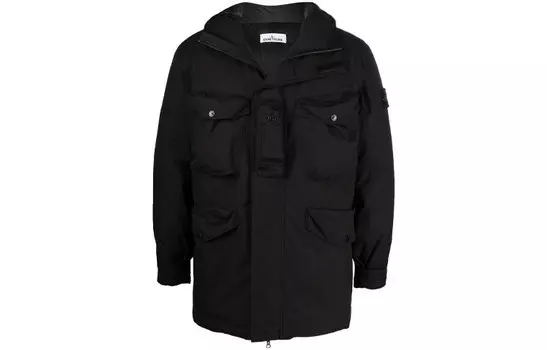 STONE ISLAND Мужской пуховик, Черный