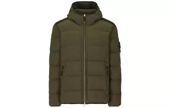 Мужской пуховик Stone Island, зеленый