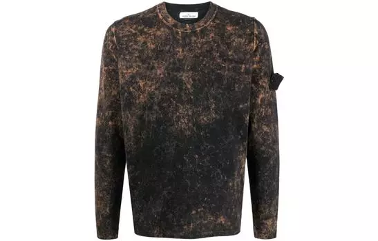 Свитер мужской Stone Island, черный / оранжевый