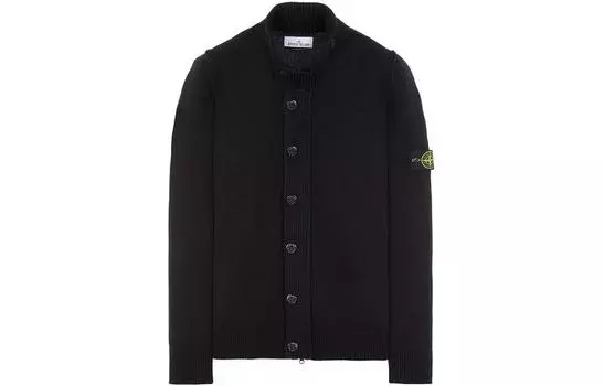 Кардиган мужской Stone Island High Neck Logo, черный