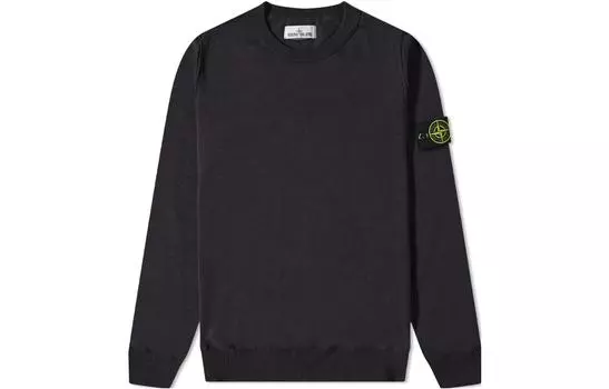 Свитер мужской Stone Island с нашивкой логотипа, серый