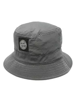 Stone Island панама с нашивкой-логотипом, зеленый