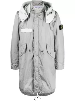 Stone Island парка на молнии, серый