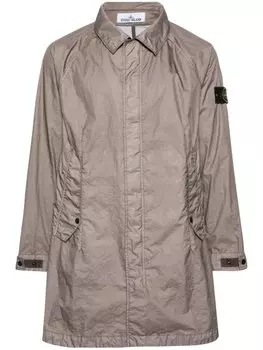 Stone Island плащ Membrana 3L TC с жатым эффектом, серый