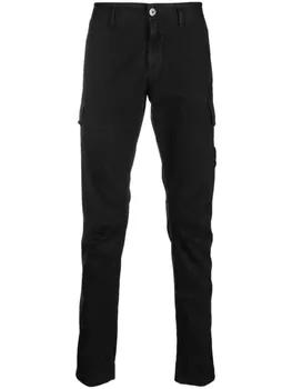 Stone Island прямые брюки с логотипом Compass, черный