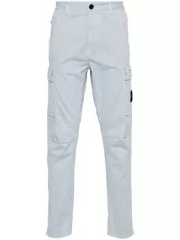 Stone Island прямые брюки с нашивкой Compass, синий