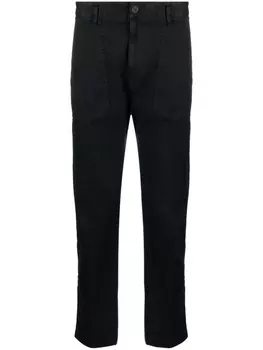 Stone Island прямые брюки средней посадки, черный