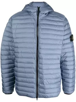 Stone Island пуховик с нашивкой Compass, синий
