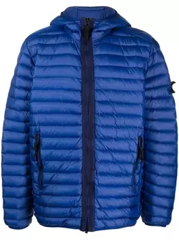 Stone Island пуховик с нашивкой Compass, синий
