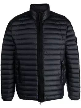 Stone Island пуховик с нашивкой Compass, синий