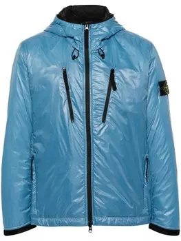 Stone Island пуховик с значком компаса, синий