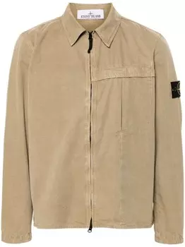 Stone Island рубашка из канваса, нейтральный цвет
