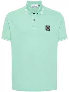 Stone Island рубашка поло 2SC18 из ткани пике, зеленый