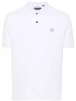 Stone Island рубашка поло с аппликацией Compass, белый