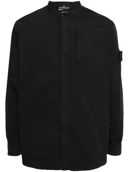 Stone Island рубашка поло с аппликацией Compass, черный