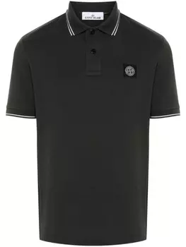 Stone Island рубашка поло с коротким рукавом, серый