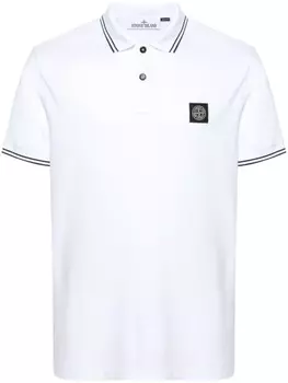 Stone Island рубашка поло с короткими рукавами, белый