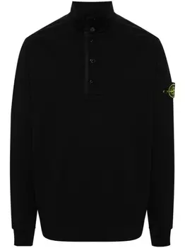 Stone Island рубашка поло с логотипом Compass, черный