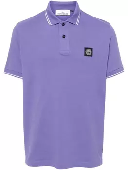Stone Island рубашка поло с логотипом Compass, фиолетовый