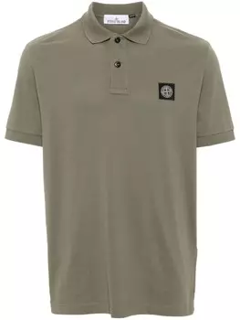 Stone Island рубашка поло с логотипом Compass, зеленый