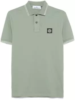 Stone Island рубашка поло с логотипом Compass, зеленый