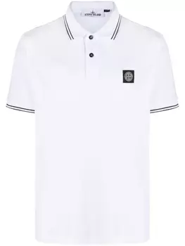 Stone Island рубашка поло с нашивкой Compass, белый