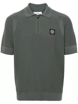 Stone Island рубашка поло с нашивкой Compass, зеленый