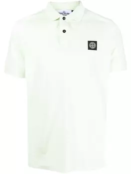 Stone Island рубашка поло с нашивкой Compass, зеленый